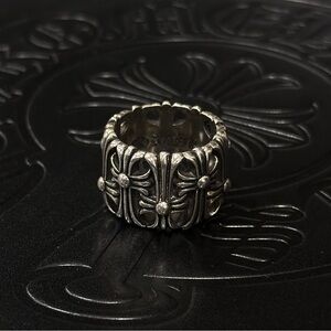 Chrome Hearts Cemetery Cross Silver Ring Size 9